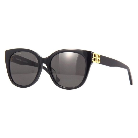 New Authentic  BALENCIAGA Black Round BB0103SA 001 Sunglasses Women - Picture 1 of 4